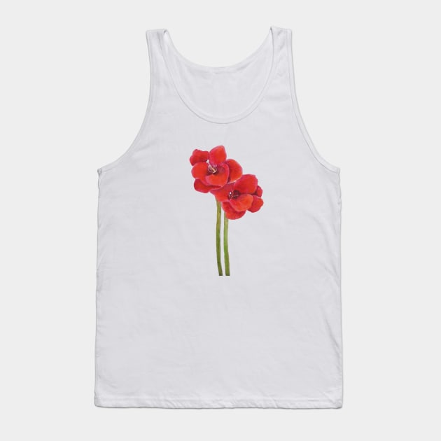 two orange Amaryllis flowers Tank Top by colorandcolor